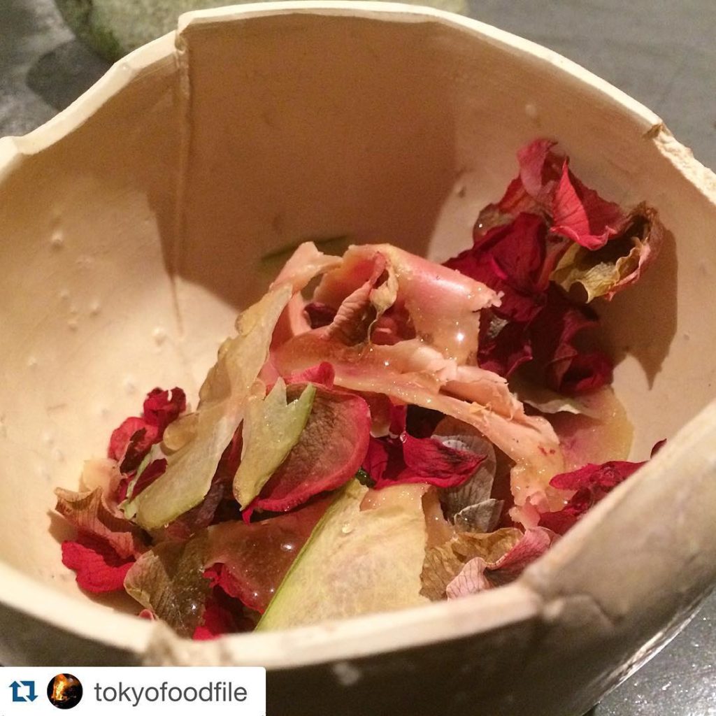 @The Japan Times: #Repost @tokyofoodfile with @repostapp.
・・・
Shavings of chilled foie gras with d…