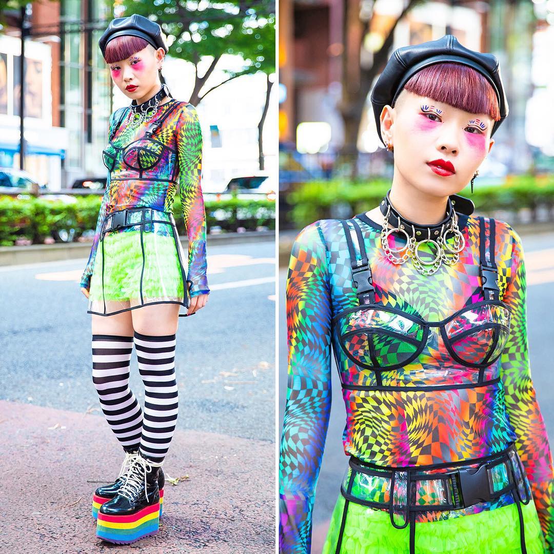 Tokyo Fashion Japanese Nail Artist Maiko Neuron Maiko Neuron On The Street In Harajuku Wear Alo Japan