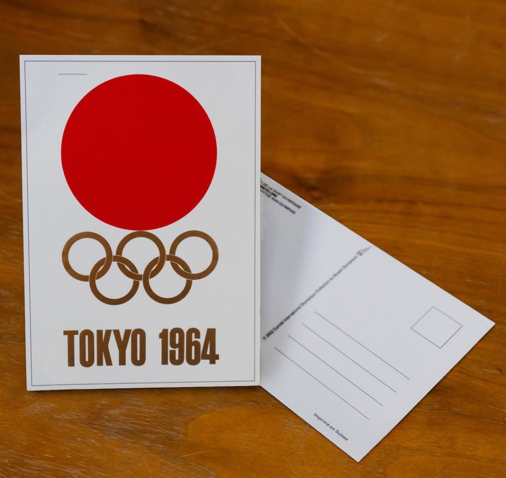 @Tokyo 2020 Olympics: A #postcard bearing the symbolic emblem for the Tokyo 1964 Olympic Games that in…