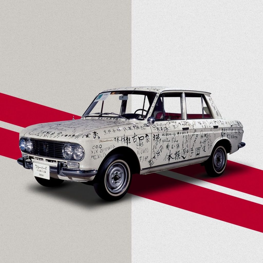 @Nissan: At the #1967 International Games in Mexico City, the #Datsun #Bluebird #1300 was…