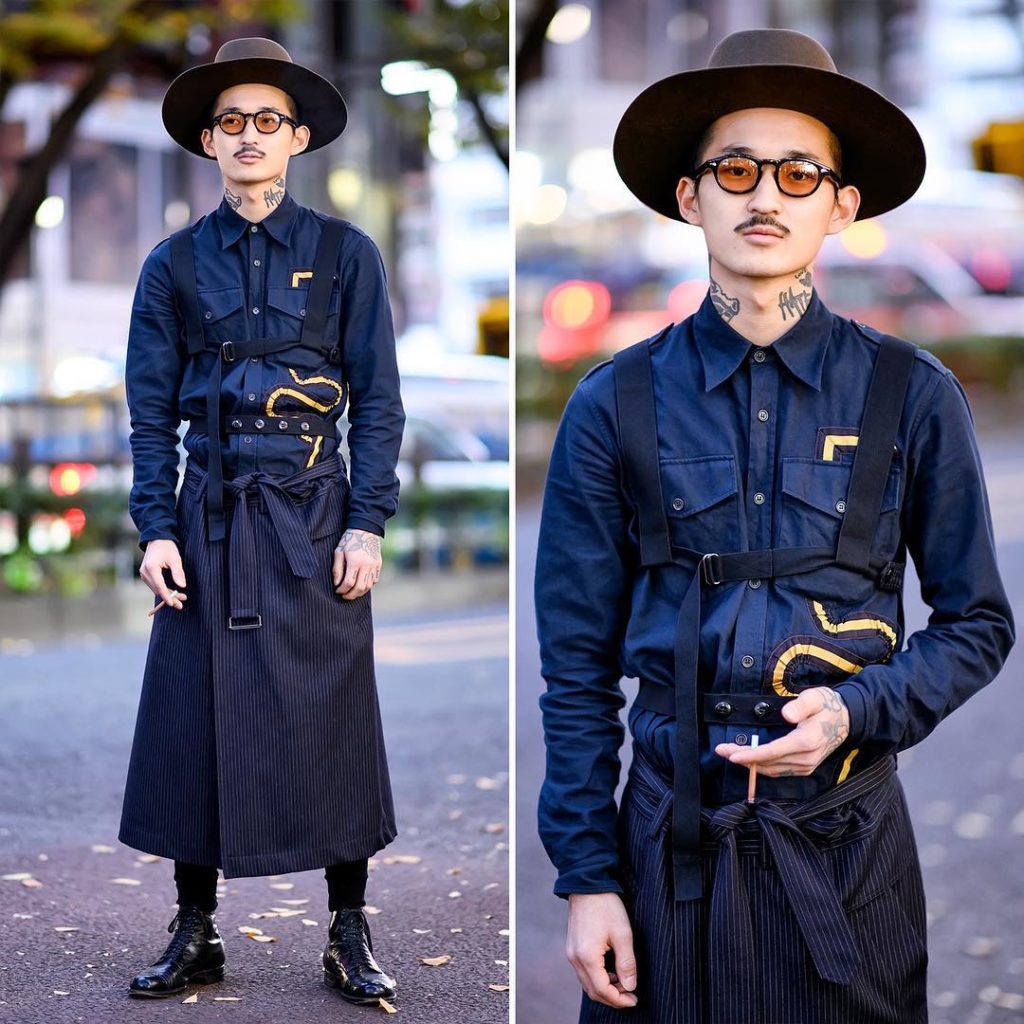 @Tokyo Fashion: 25-year-old Japanese designer/artist Ryoughty (@steealbysicks) on the street i…