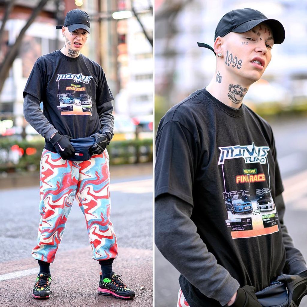 Tattooed French fashion model Loic (@loiskiy) - featured in recent Vivienne West...
