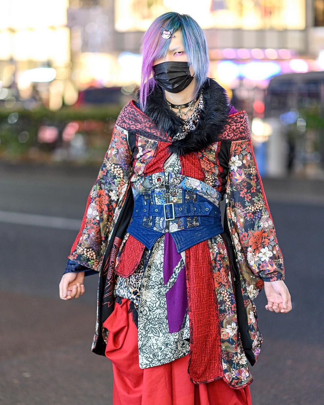 Tokyo Fashion: Desuko on the street in Harajuku wearing a colorful ...