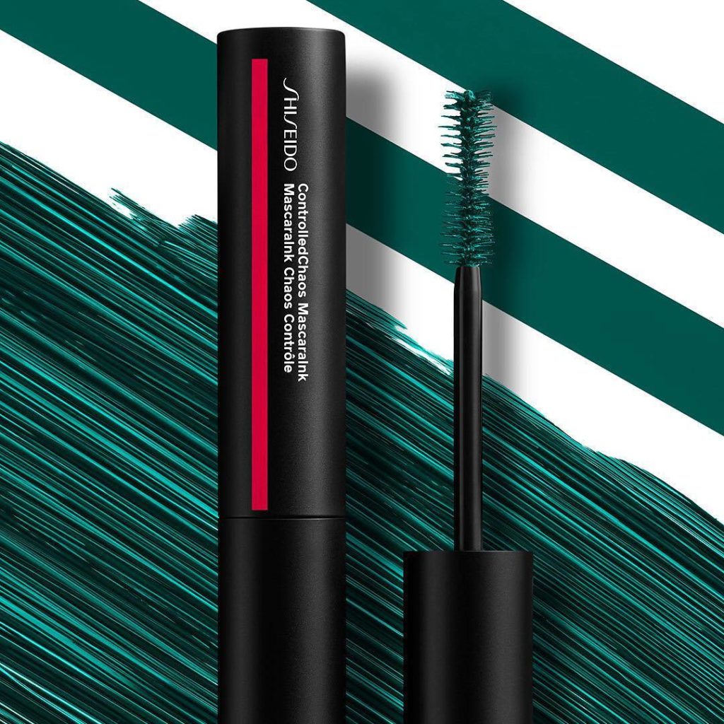 Wear ControlledChaos MascaraInk in Emerald Energy alone or layer it over black f...