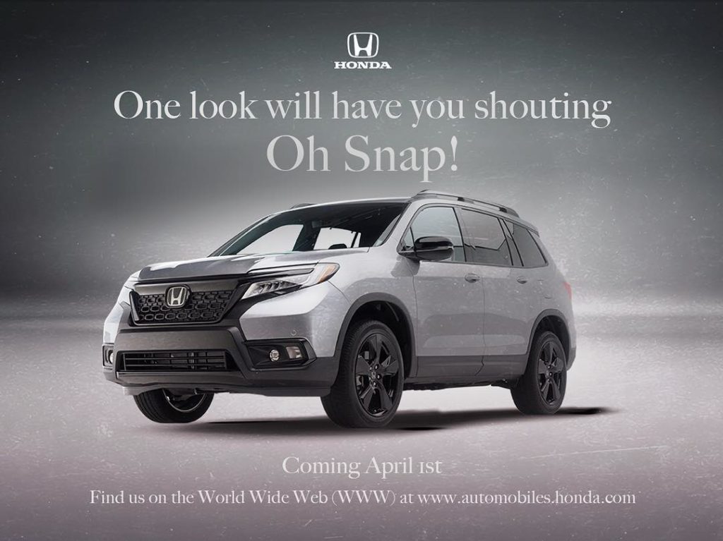 Something kewl is coming. #HondaPassport...