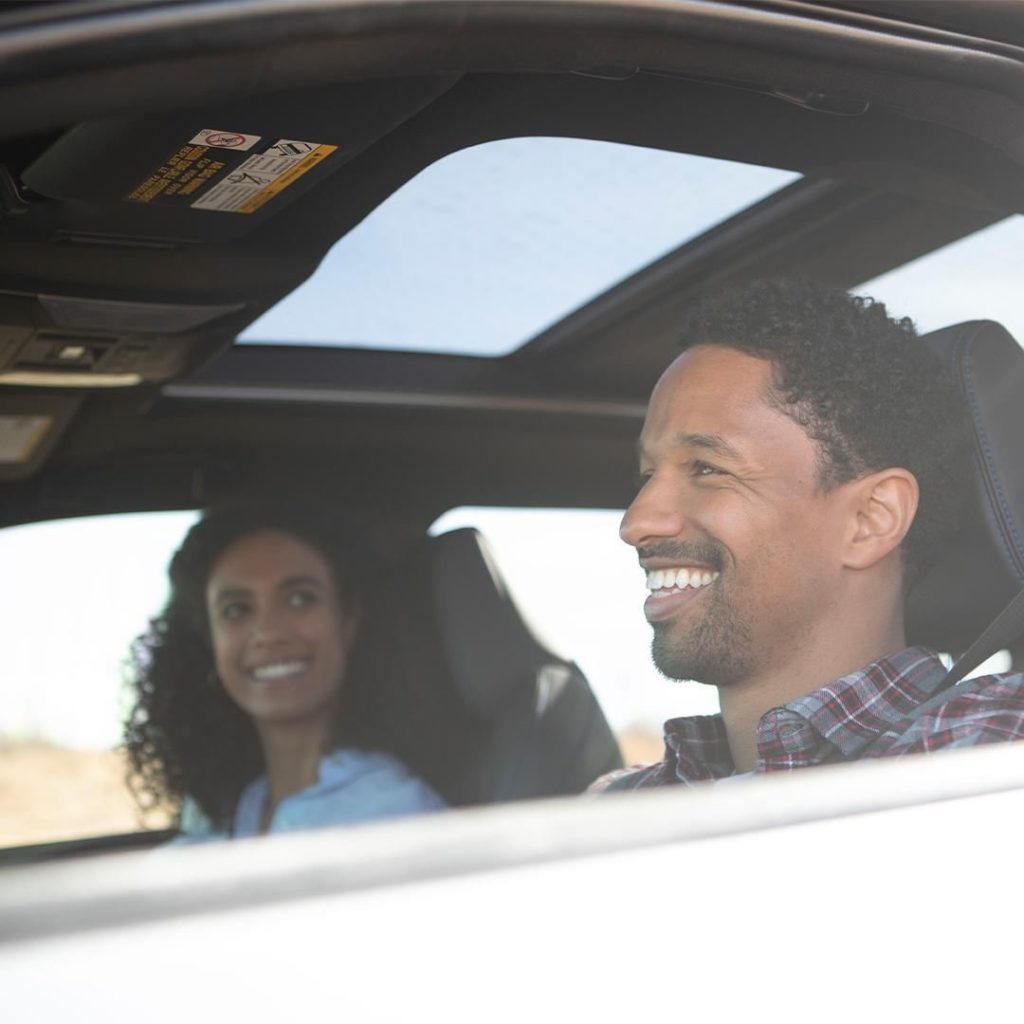 Sunroof + Sunshine= All Smiles 
#RAV4 Hybrid #LetsGoPlaces...