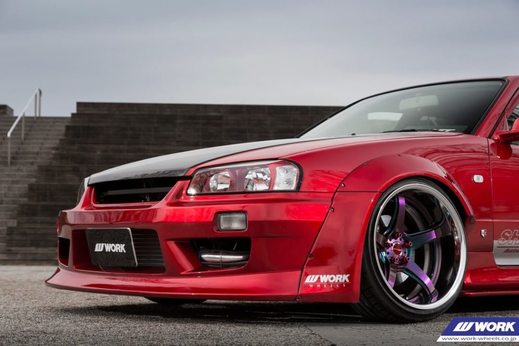 SHAFT Nissan Skyline on NEW WORK Emotion T5R2P (Asterism color ARK) #artofwheel ...