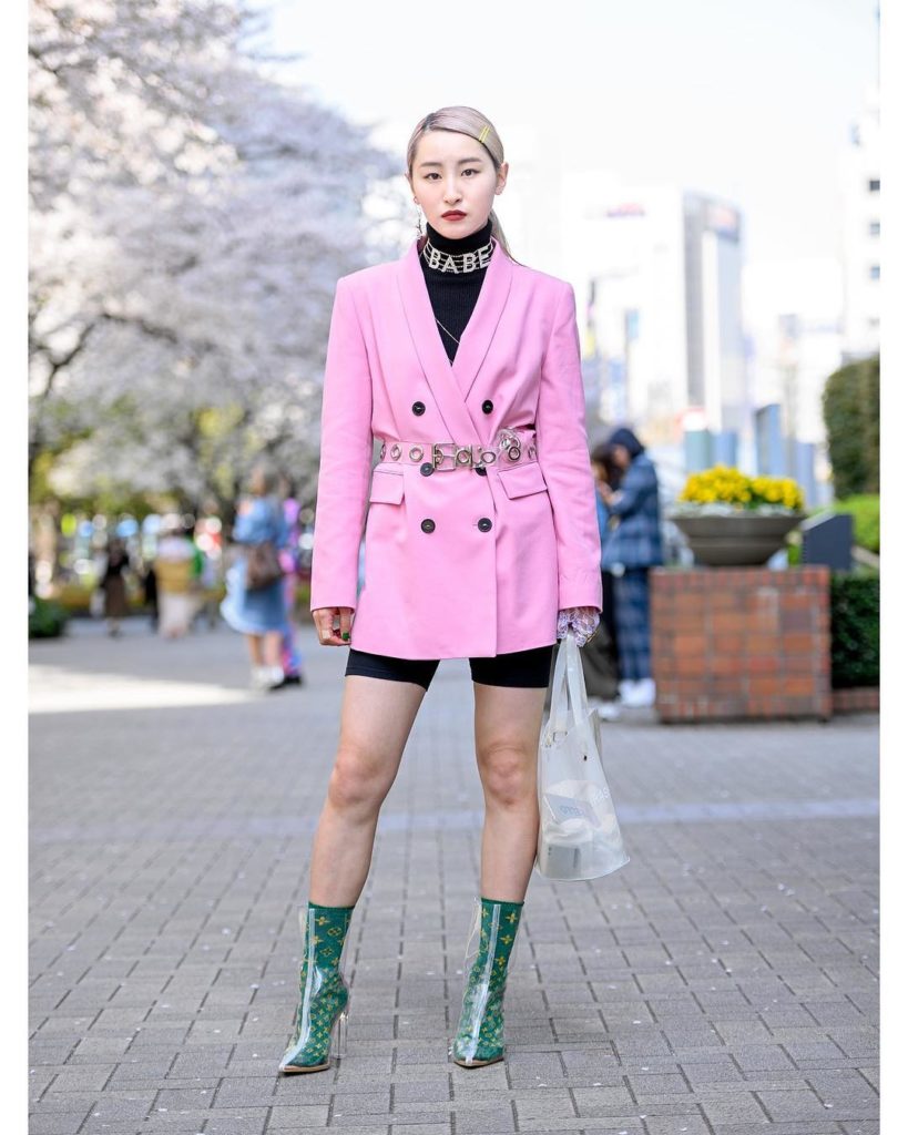 18-year-old Emile (@nigo_ez) on the street near Bunka Fashion College in Tokyo w...
