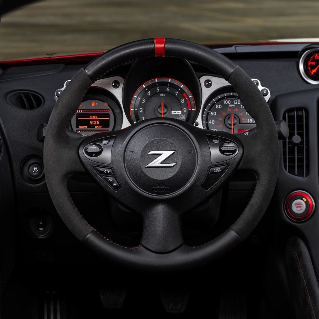 The 50th Anniversary Edition #Nissan #370Z sports an Alcantara-wrapped steering ...