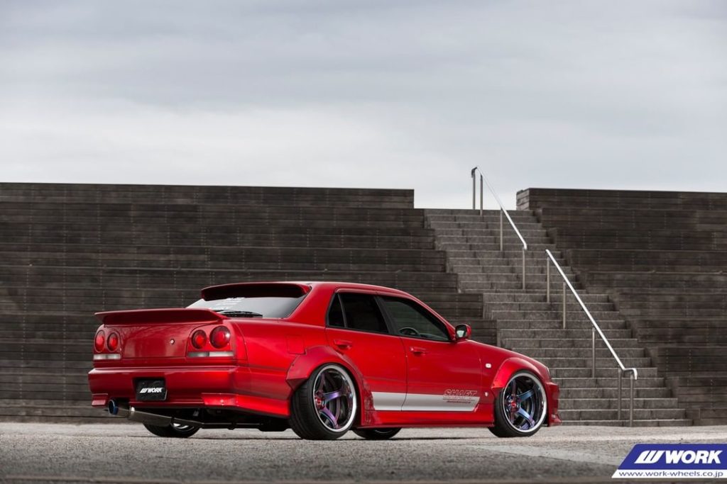 SHAFT Nissan Skyline on NEW WORK Emotion T5R2P (Asterism color ARK) #artofwheel ...