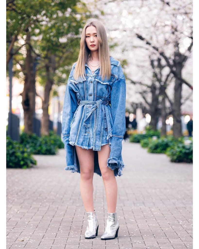 18-year-old fashion student Mai (@mairala.18) on the street in Shinjuku near Tok...