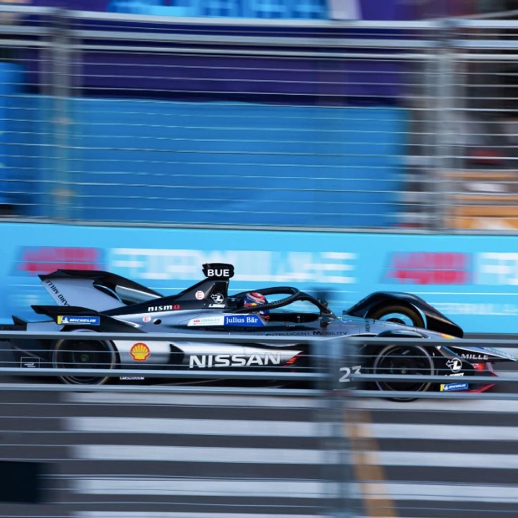 Getting lost in the blur at the #BerlinEPrix. #NissanFormulaE #Nissan #FormulaE...