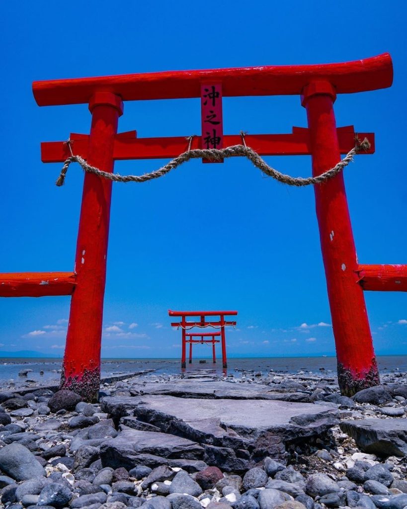 Torii arches that go on...and on...and on! These are part of Saga Prefecture's O...