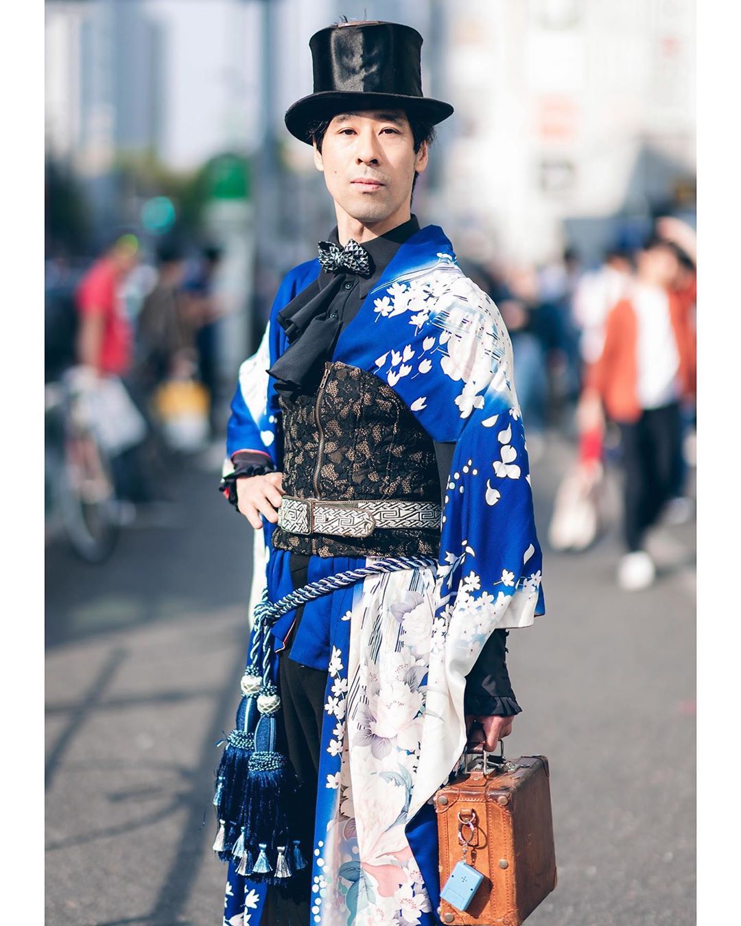 Tokyo Fashion: Karumu on the street in Harajuku wearing a vintage ...