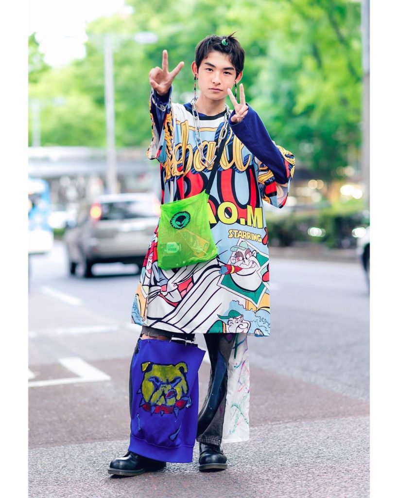 13-year-old Japanese Jr. high school student Towa (@tau_0120) on the street in H...