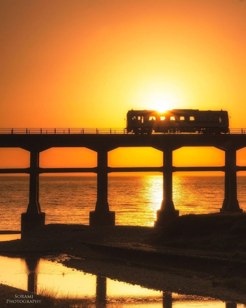 A local train during sunset in Yamaguchi Prefecture. 
・
Thanks to @soramiphoto f...