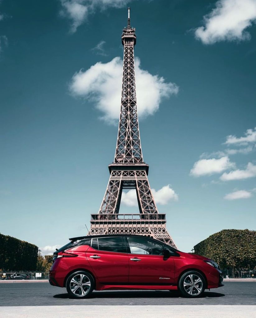 The city of love meets electric love.  #NissanLEAF #SimplyAmazing : @guiruch...
