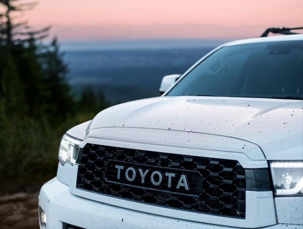 Standard equipment includes a heavy-duty #TRD skid plate, beefy suspension with ...