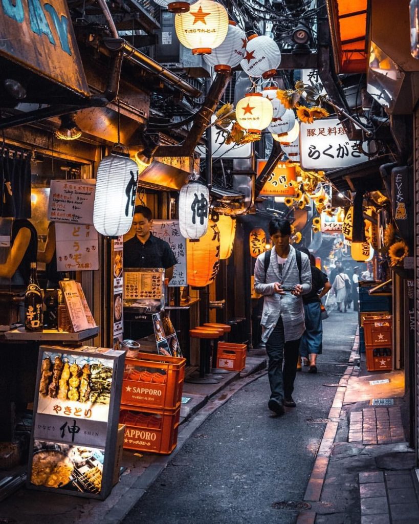 Backstreets and alleyways in Japan often yield delicious food, thirst quenching ...