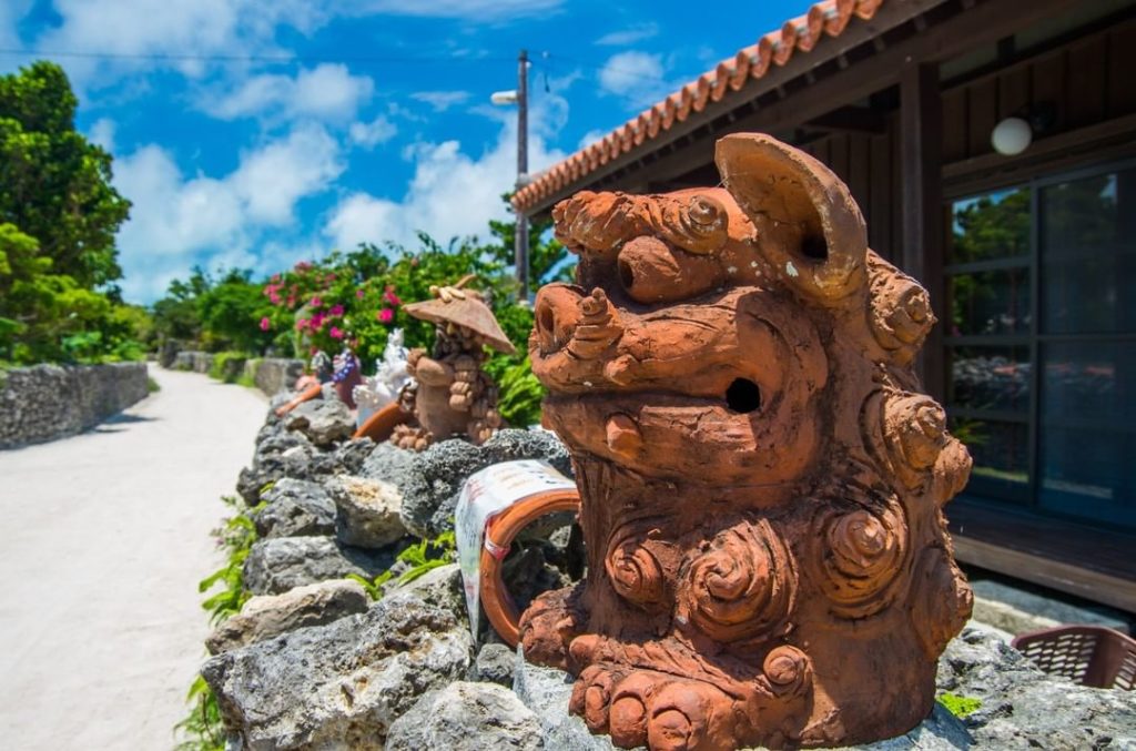 Even this shisa (guardian lion-dog) is on Okinawa time in Taketomi Island's cute...