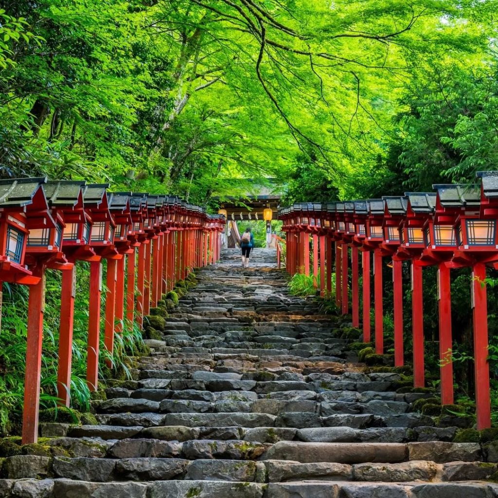 The stairway to Kifune Shrine in Kibune looks like a scene out of a Ghibli movie...