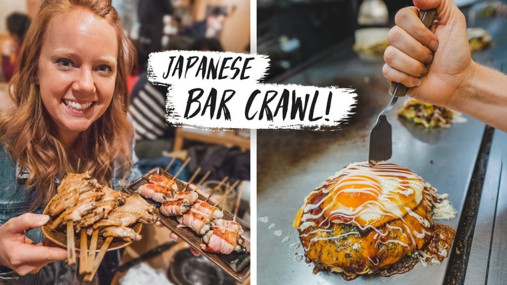 Hiroshima BAR HOPPING! - DELICIOUS Okonomiyaki Experience, Yakitori & Sake Taste Test!