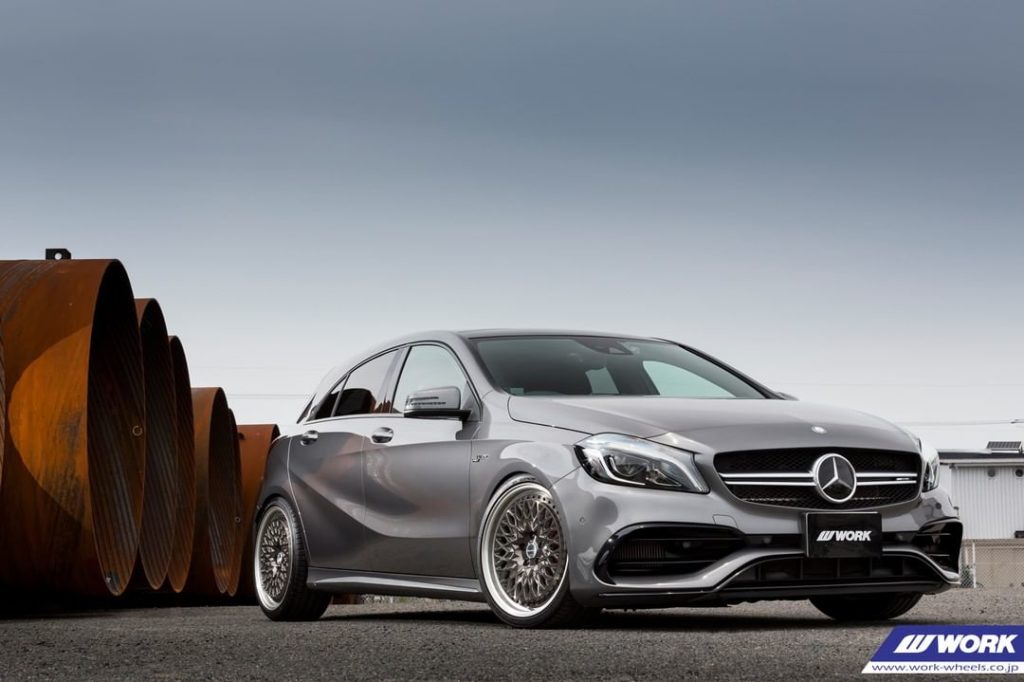 @craftsman93 Mercedes A45 AMG on WORK Gran Seeker CCX #artofwheel #granseeker #c...