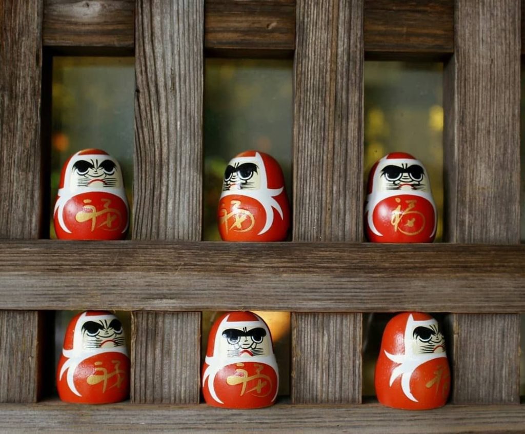 Kanonji Temple is known as the "hydrangea temple," but these cute daruma dolls a...