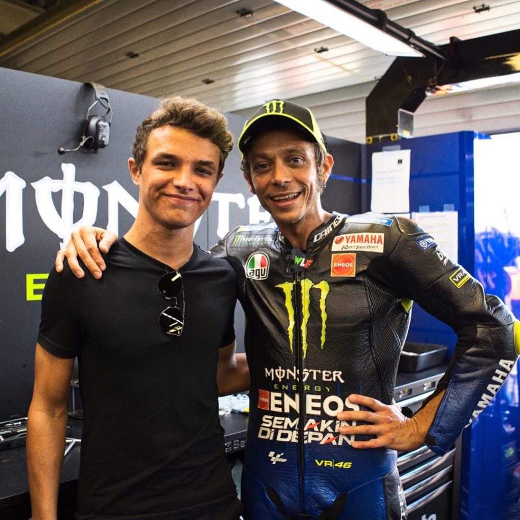 Silverstone is star-studded.
.
Formula 1 driver @landonorris and Formula E drive...