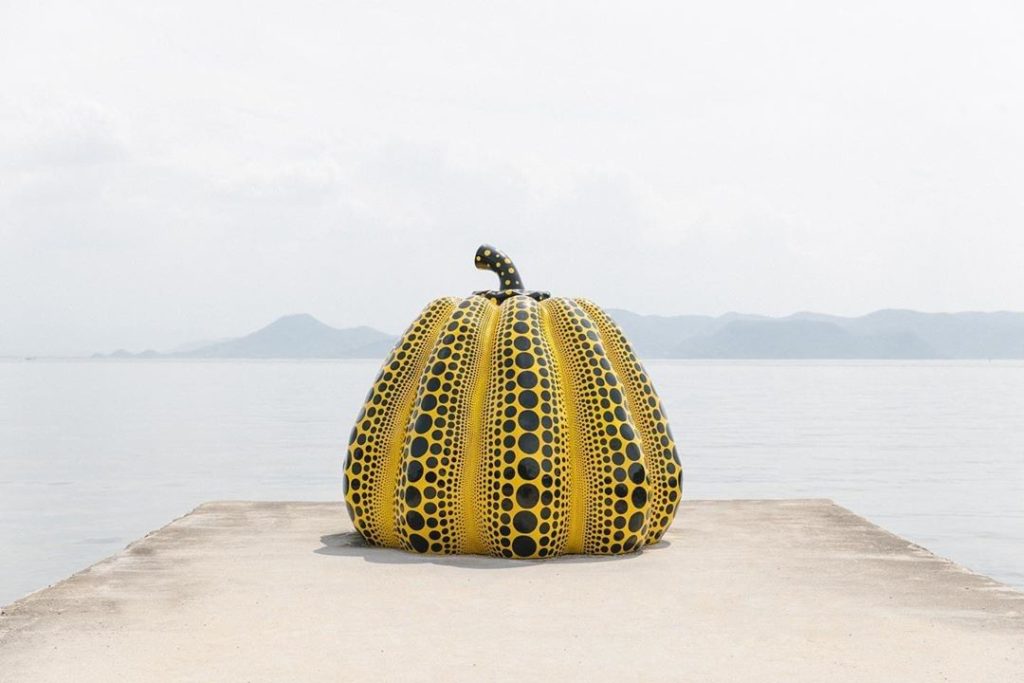 Japan Travel: Pumpkins – they’re not just for Halloween! This Yellow Pumpkin is the work of Y… Pumpkins - they're not just for Halloween! This Yellow Pumpkin is the work of Y...