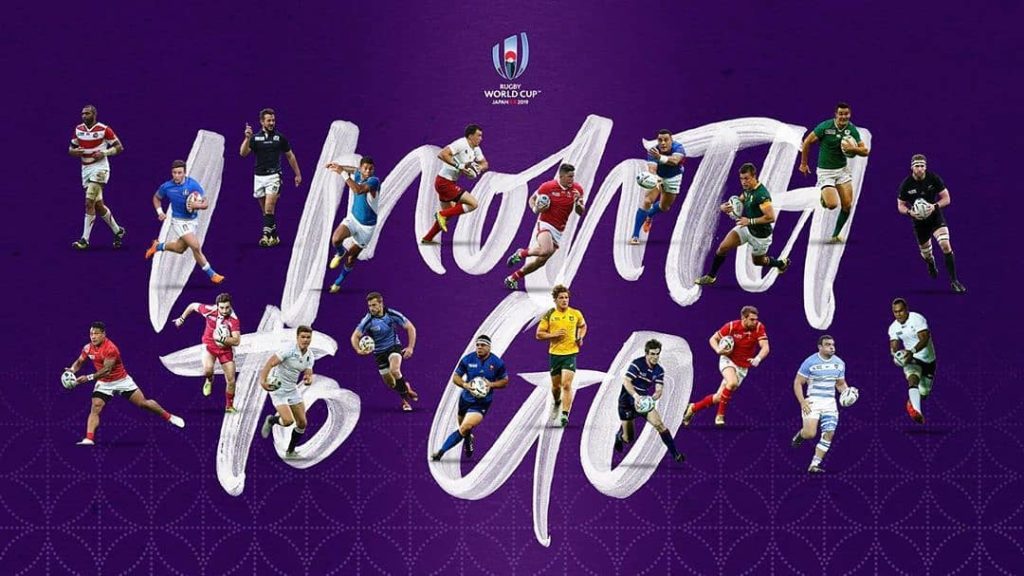 ONE MONTH TO GO!! Japan. It’s almost time.
#RWC2019 #1MTG
Reposted from @rugbywo...