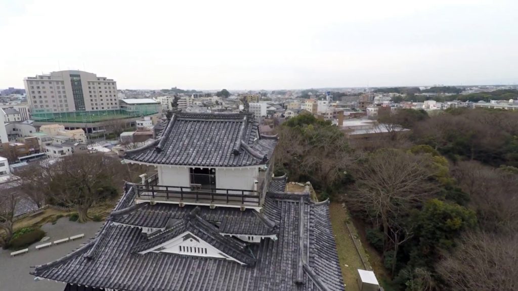 Hamamatsu Castle (浜松城) A drone's View