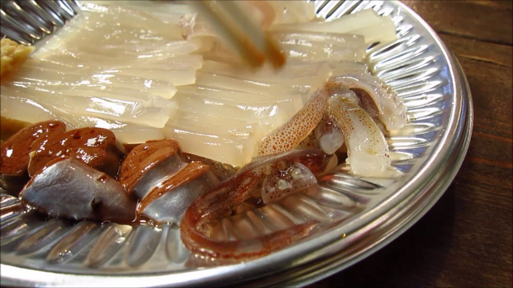 Dancing Squid in Hakodate Hokkaido Japan Dancing Squid in Hakodate Hokkaido Japan