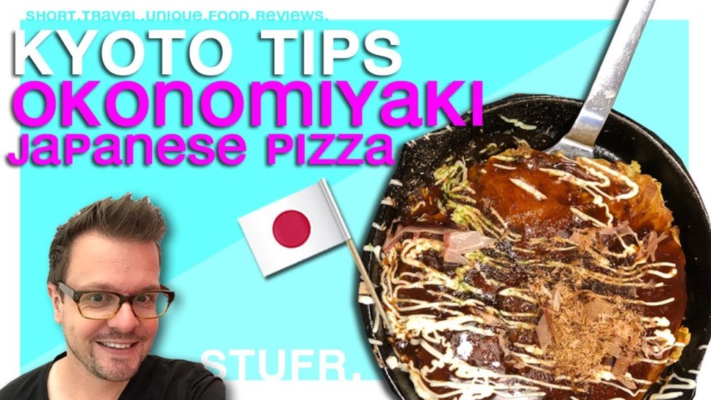KYOTO TRAVEL GUIDE - Okonomiyaki Japanese style Pizza [ Japan travel guide ]