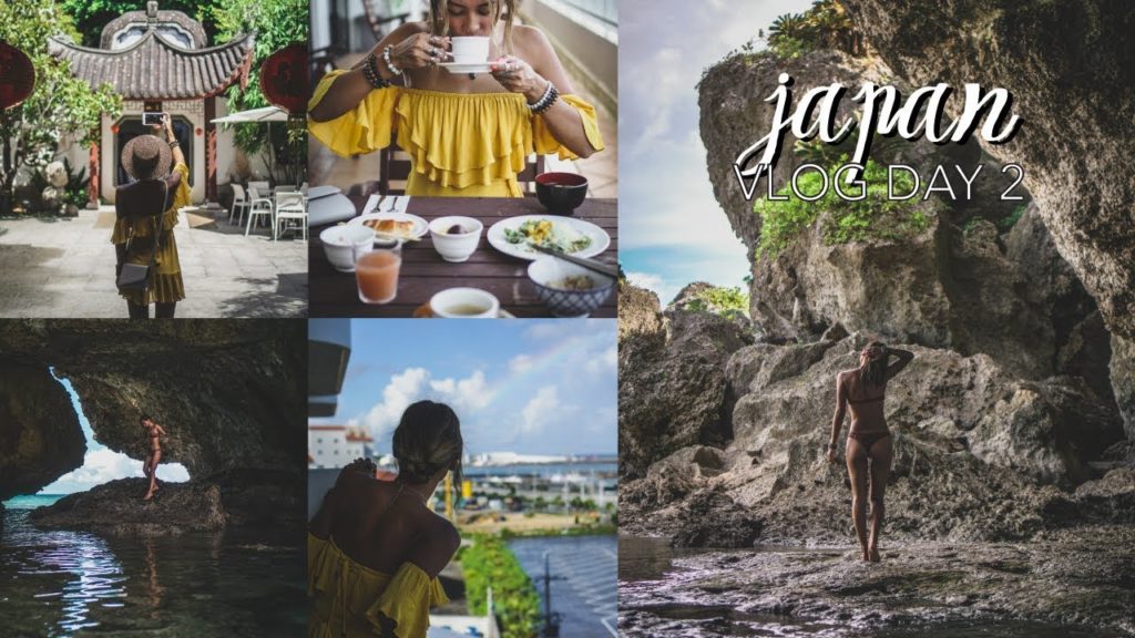 Japan Vlog Day 2 // Okinawa (Mermaid’s Grotto, Japanese Food & Garden Goals)