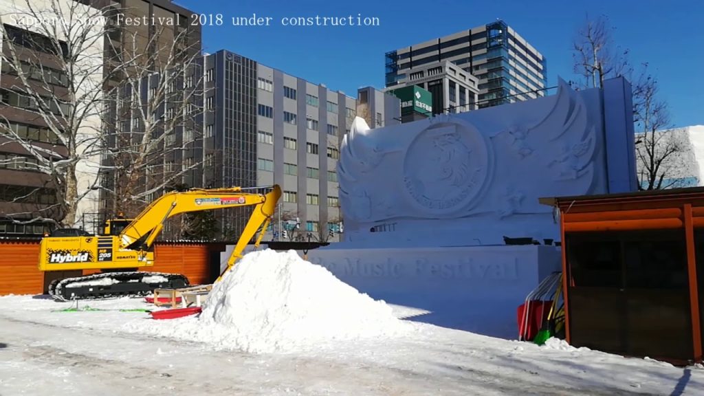 [Travel] Sapporo Snow Festival 2018 under construction さっぽろ雪まつり雪像もほぼ完成