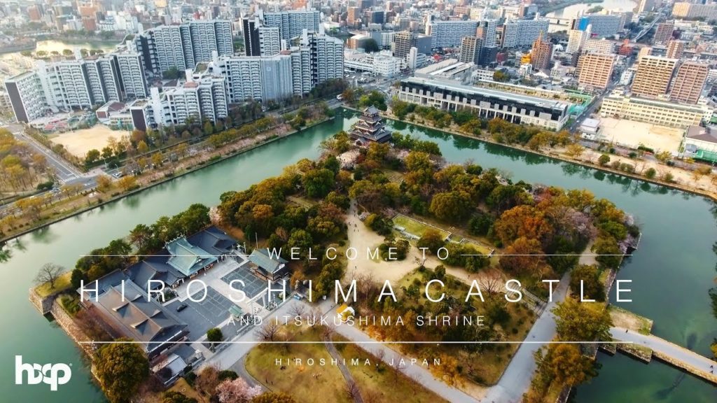Japan - Hiroshima Castle & Miyajima Itsukushima Shrine by Drone 4K