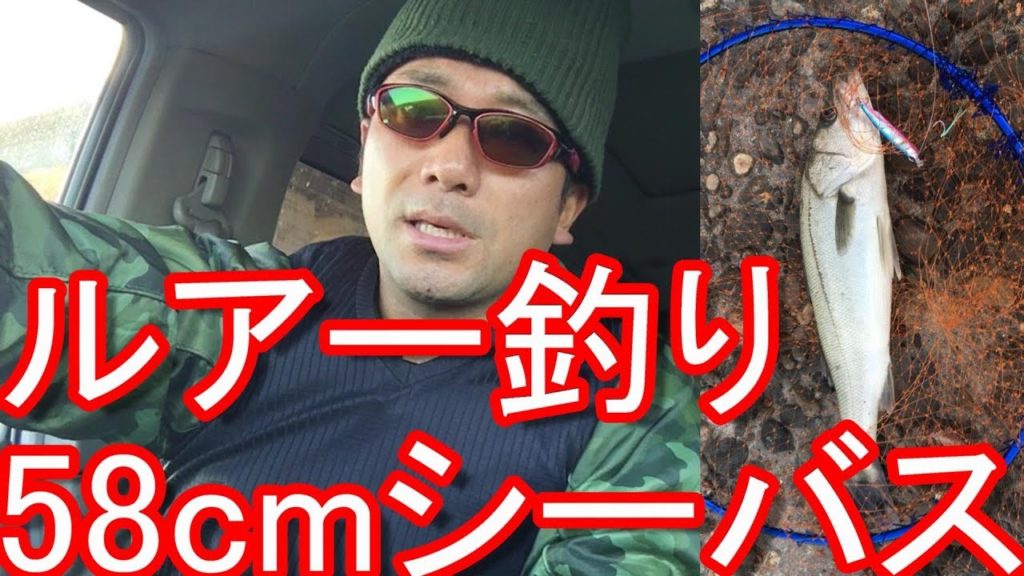 静岡県浜松市・浜名湖釣り！ルアーでシーバス58センチ釣り上げ！イナダも！ブリやワラサなどの青物やヒラメは？Fishing,Lake Hamana in Hamamatsu city,Japan