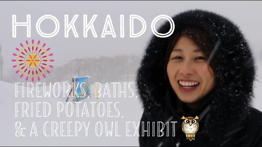 Hokkaido! Fireworks, baths, fried potatoes, and a creepy owl exhibit!  | Japan Travel Vlog