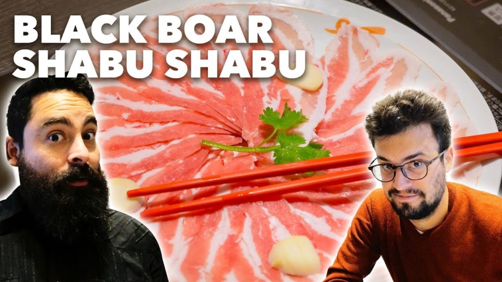 How to Eat SHABU SHABU - Kagoshima Black Boar Meat Course | Hibiya, Tokyo [4K]