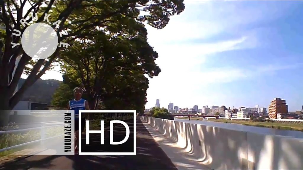 57. Bike ride by Hirose River in Nagamachi, Sendai, Miyagi, Tohoku, Japan