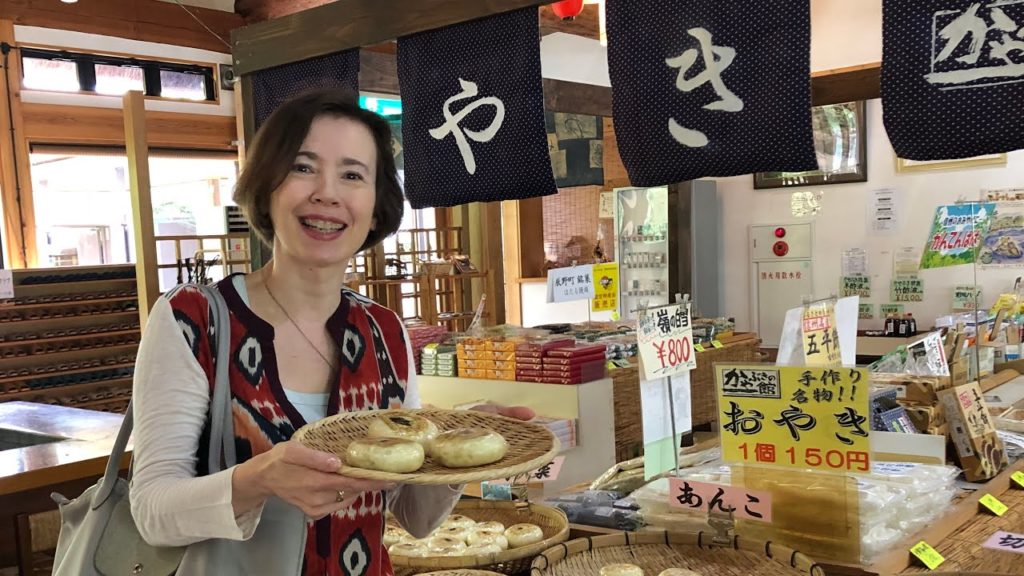 Tasting Oyaki a Japanese Dumpling and Nagano Specialty