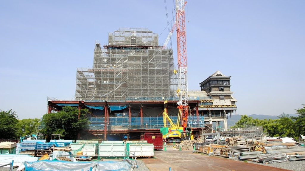 熊本城　石垣の復旧現場を公開