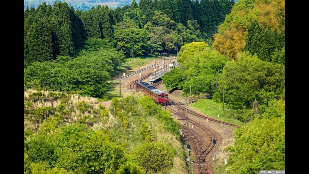 JG HDR 熊本 スイッチバックの大畑駅 Kumamoto,Okoba Station