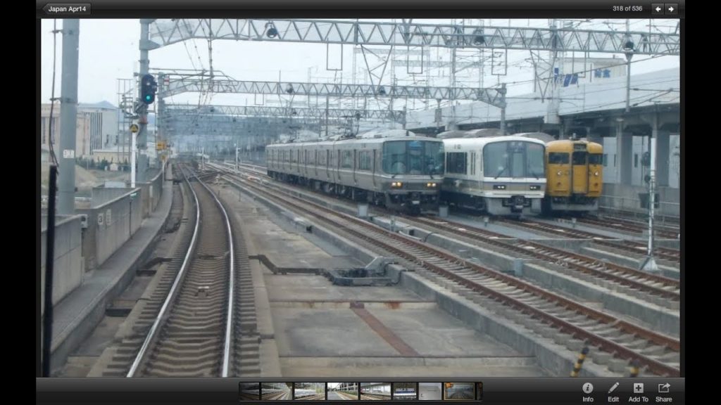 Japan Trains: Kobe line, Himeji - Kobe, cab view, 20Apr14