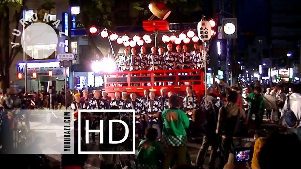 33. Aoba Matsuri Festival at Jozenji Dori in Sendai at night, Miyagi, Tohoku, Japan