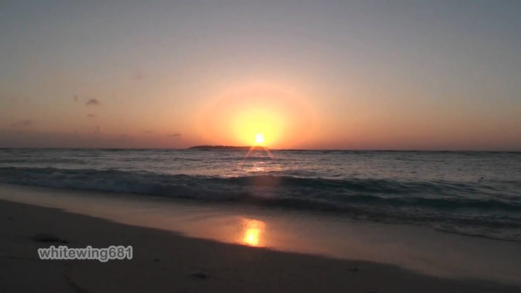 [HD] 沖縄・瀬底島　瀬底ビーチからの夕日　Sunset in SESOKO island,OKINAWA