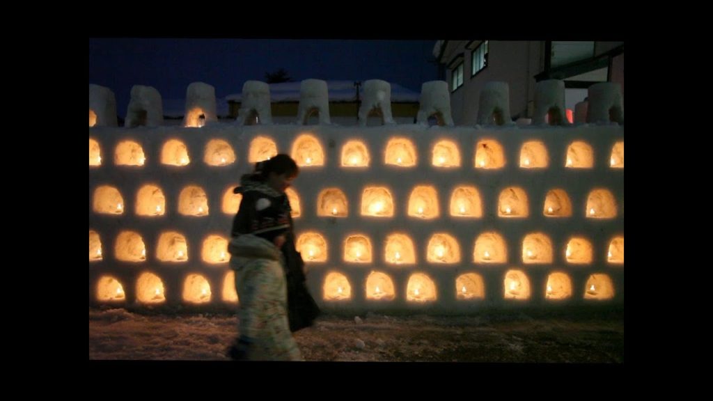Snow and lights in Tohoku , Akita  2012