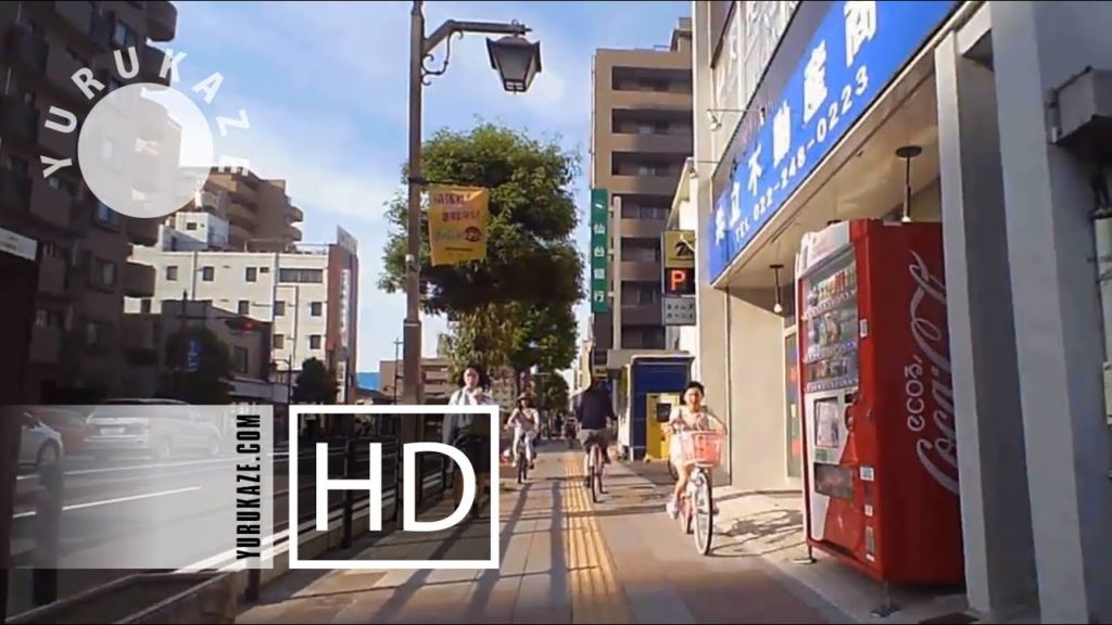 67. Bike ride on Oshu Highway in Nagamachi, Sendai, Miyagi, Tohoku, Japan