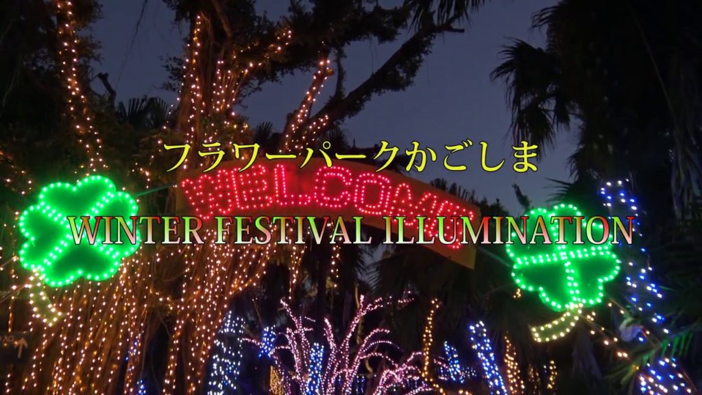 Flower Park Kagoshima Winter Festival Illumination．